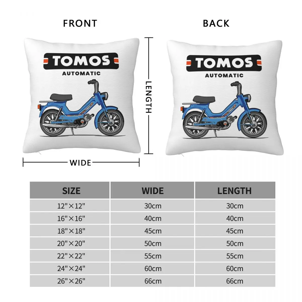 Tomos Automatic - Blue Pillowcase Pillows Cover Cushion Comfort Throw Pillow Sofa Decorative Cushions Used for Home Bedroom