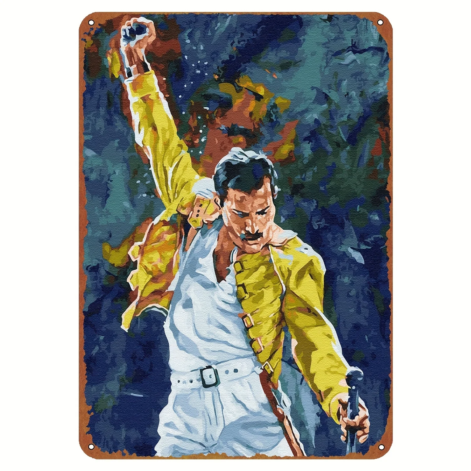 [Retro Metallschild] MERCURY Retro Metallschild Wandkunst - Freddie 8"x12" Vintage Musik-Dekor für Zuhause, Bar & Feiertage (Ha