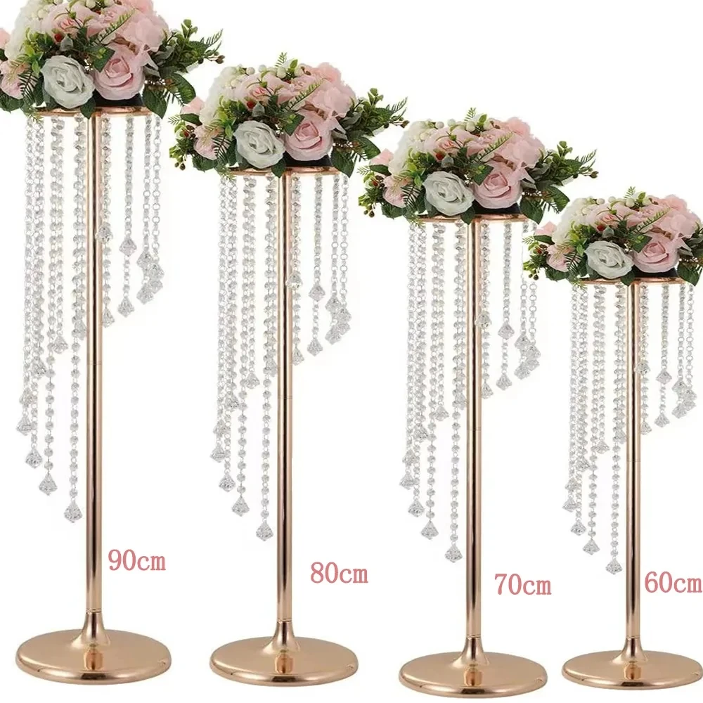 

Twist Shape Flower Vase Stand, Golden, Silver, Wedding Table Centerpiece, Crystal Road Lead, Event Party Decoration 4Pcs 10Pcs