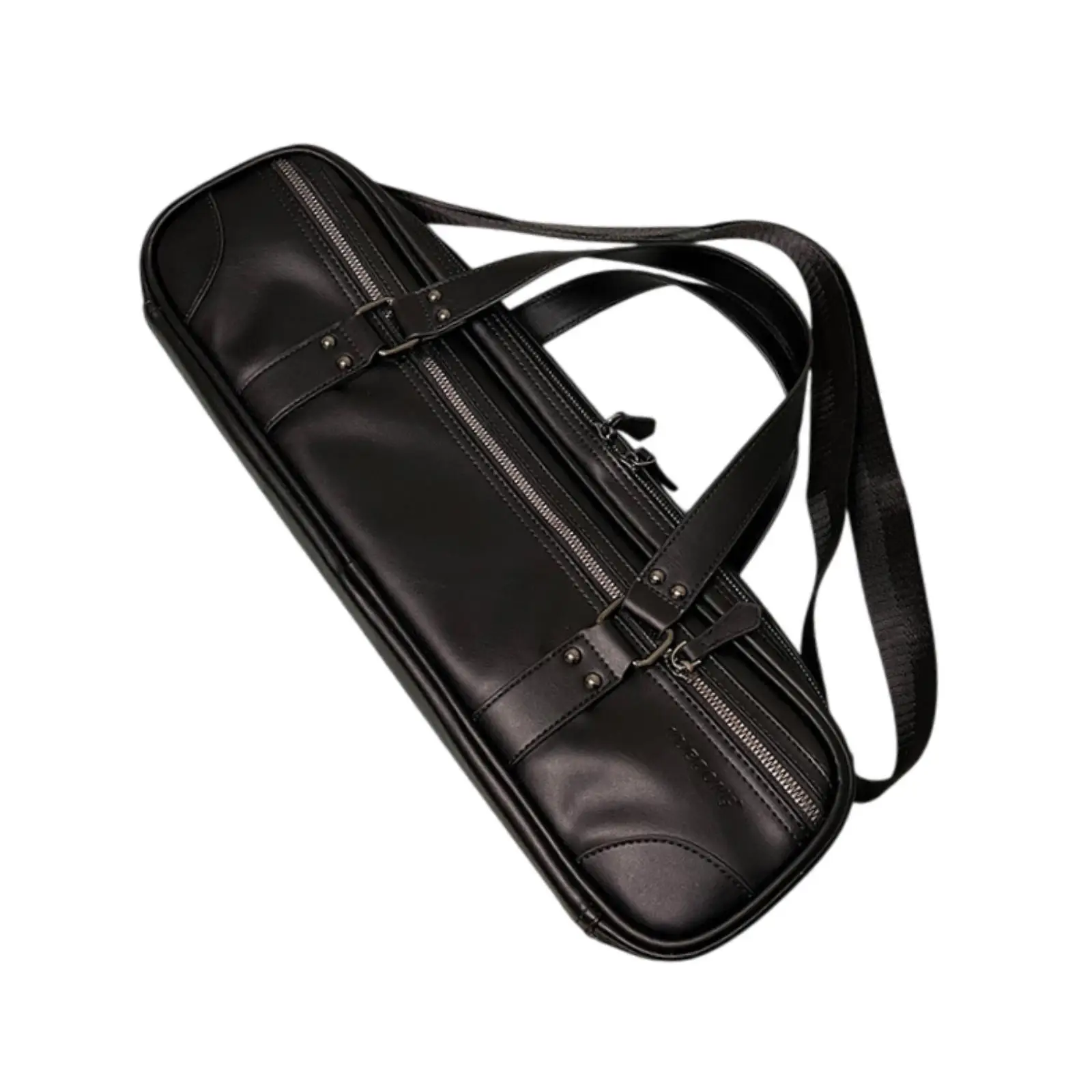 Soft Velvet Liner Flute Carrying Case Padded Waterproof Gig Bag with Adjustable Shoulder Strap for Musician Travel and Storage