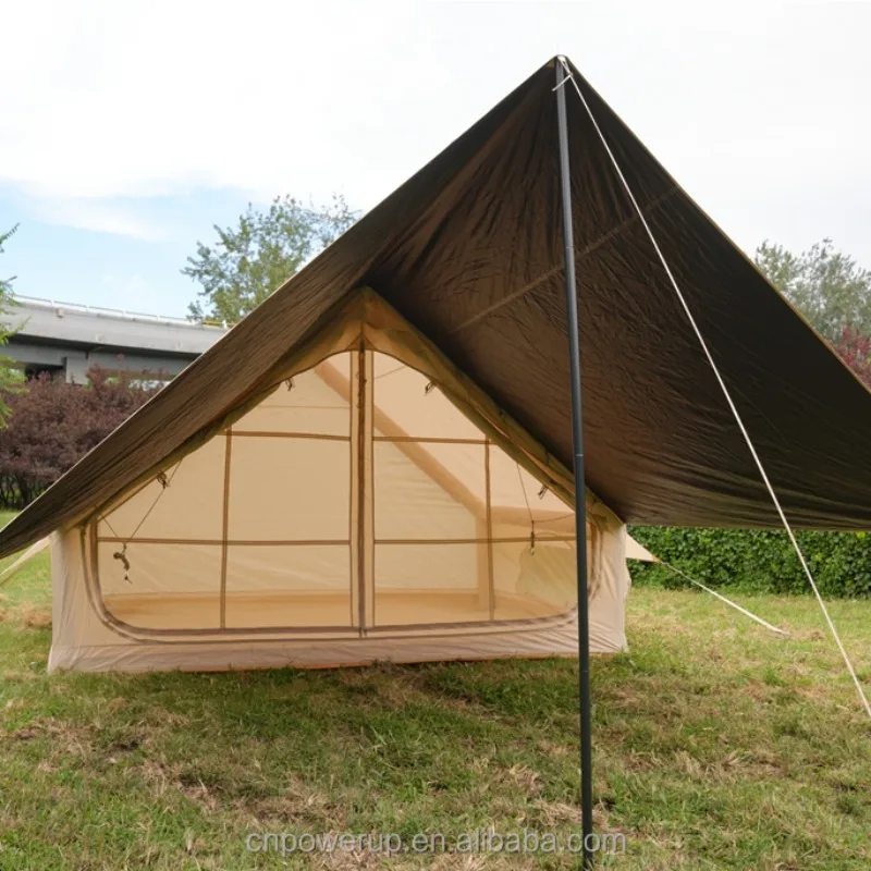 YTYIN Spacious 6.3㎡ Two-Bedroom Inflatable Tent 300D Oxford PVC Waterproof Quick Setup Connectable Roof Portable Outdoor Canopy