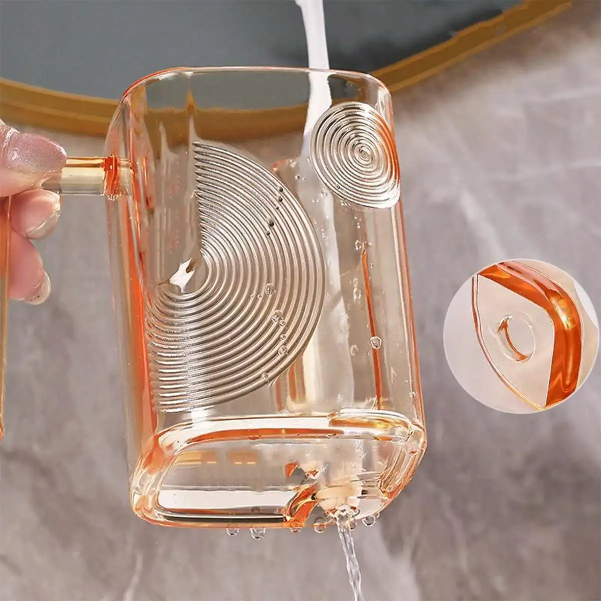 1pc，Upgrade Your Bathroom with this Wash Cup With Teeth Hole - Perfect for Mouthwashing!