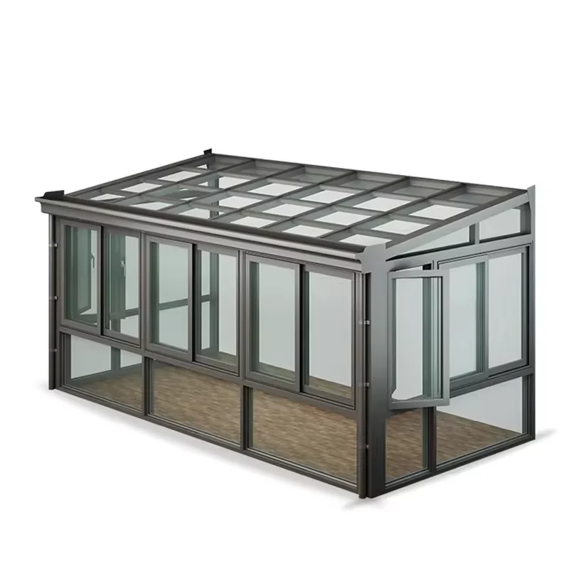 Glass House Aluminum Precast Outdoor Garden Four Seasons Precast Free Standing Sunroom