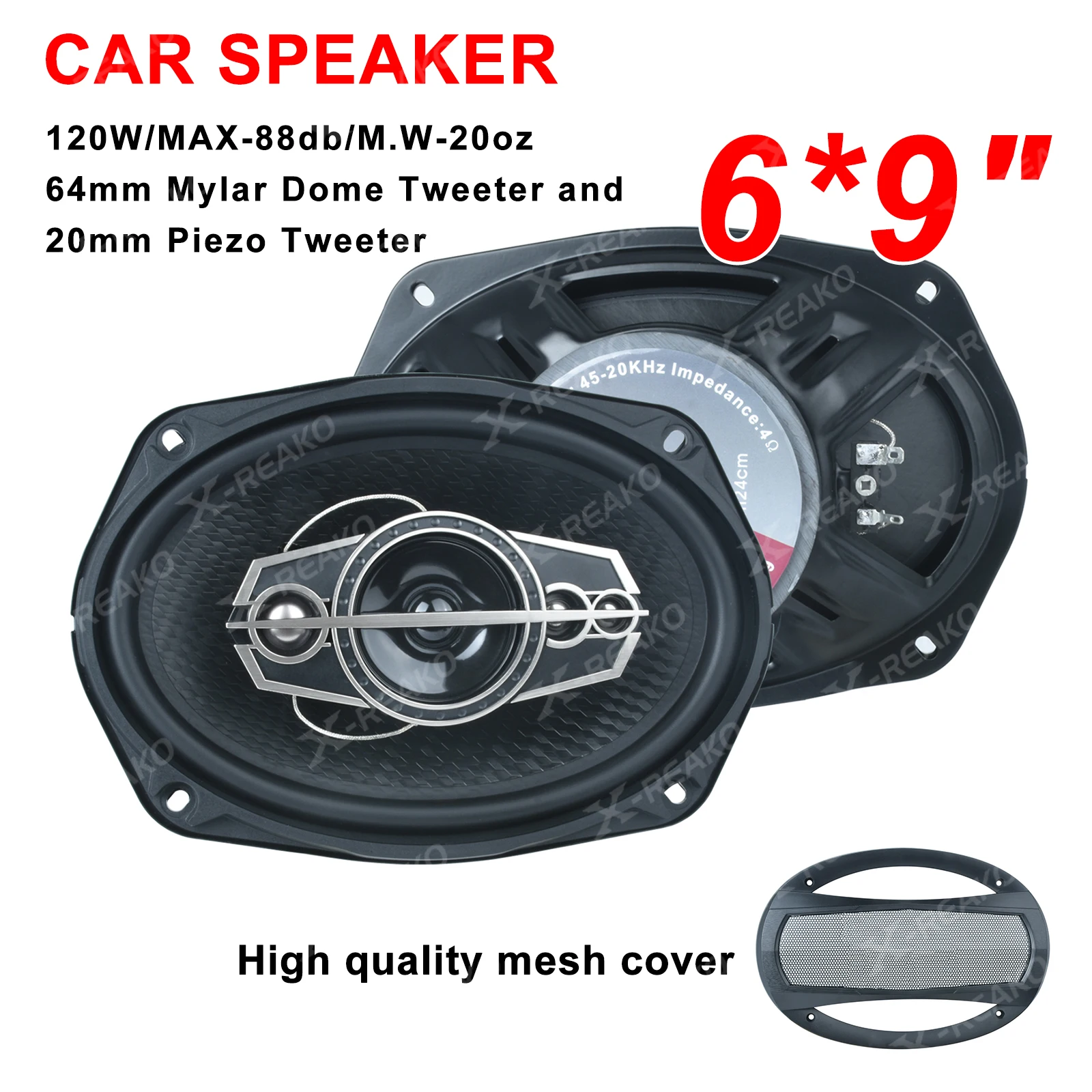 2Pcs 6 x 9 inch 240W(2*120W) 4 Way Coaxial Car Speaker Audio Automotive 12v HiFi Rubber Edge Louder High Quality Speakers