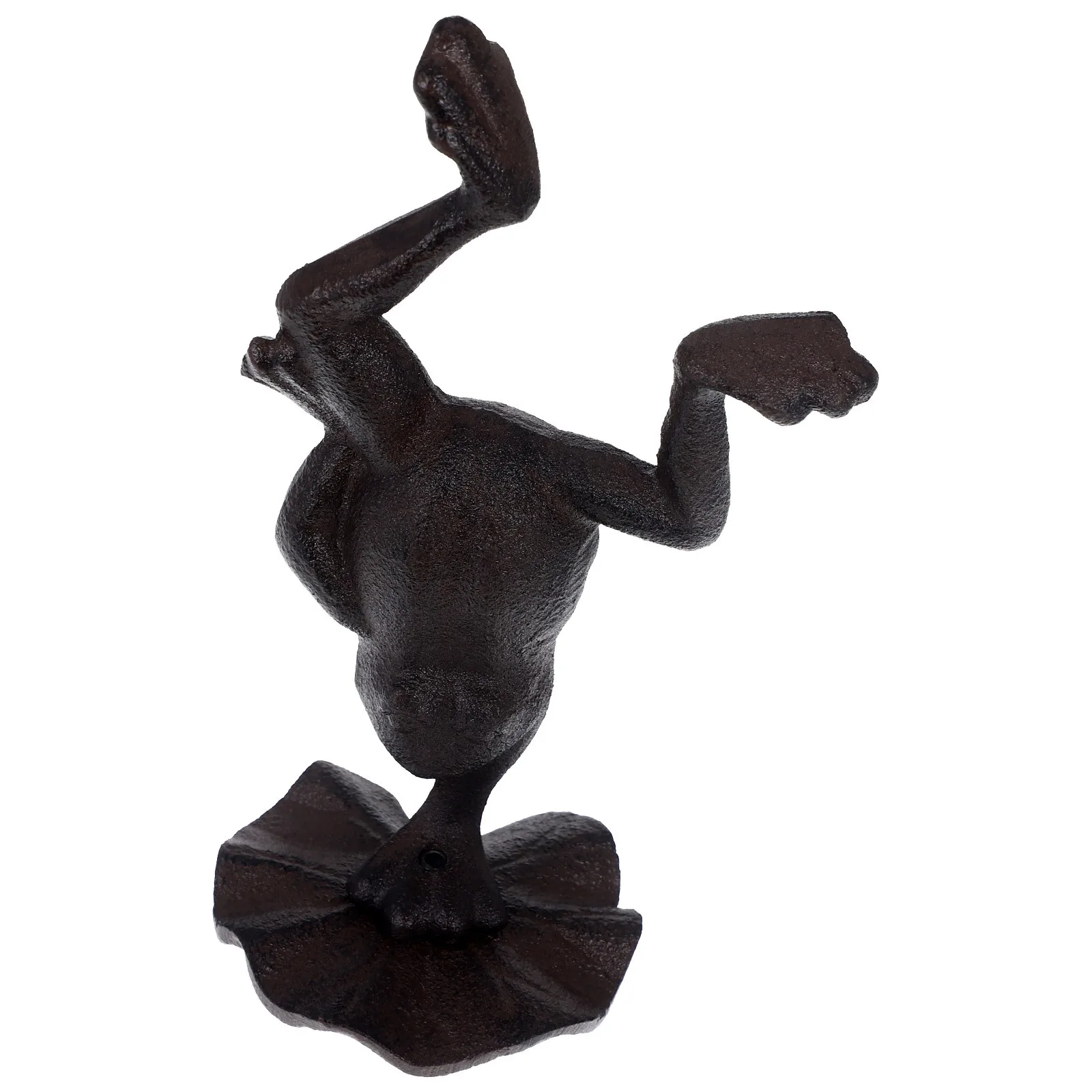 

Cast Iron Frog Ornament Vintage Retro Iron Animal Decoration Garden Home Office Unique Frog Sculpture Garden Accessories