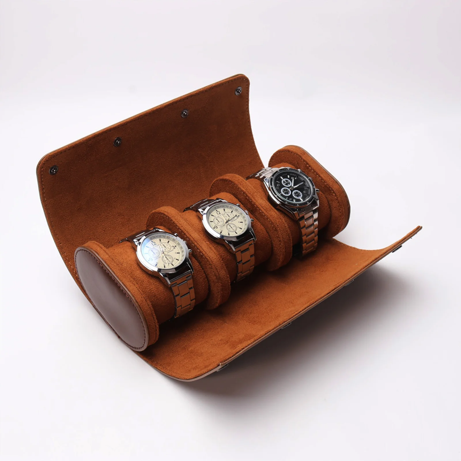 Travel Watch Holder 3 Slots Watch Box Watch Storage Case Watch Roll Box Watch Roll Travel Case for Storage and Display Watch