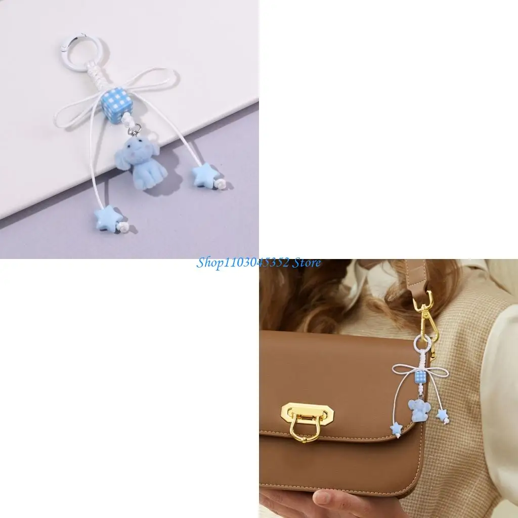 

Braided Rope Keychain Bag Decorations Charms Car Keyring Trendy Bag Accessories