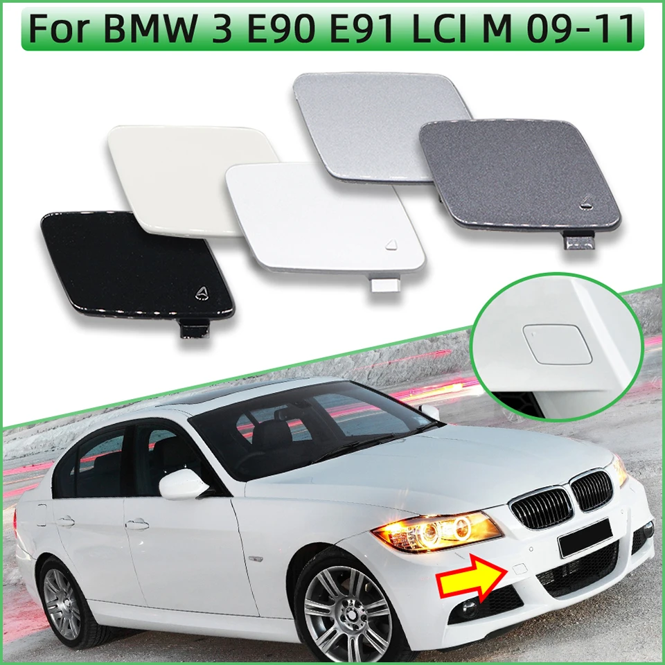 Car Front Bumper Tow Hook Eye Cover For BMW 3 LCI E90 E91 M SPORT 2009 2010 2011 2012 51117891391 Towing Hauling Trailer Lid