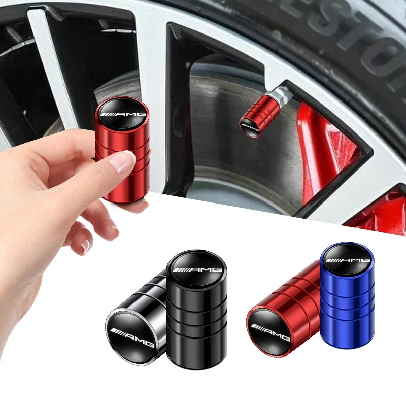 4pcs Metal Car Wheel Tire Valve Caps Stem Case Covers For Mercedes Benz B/C/E/S Class A Class C200L GLC GLK CLA Accessories