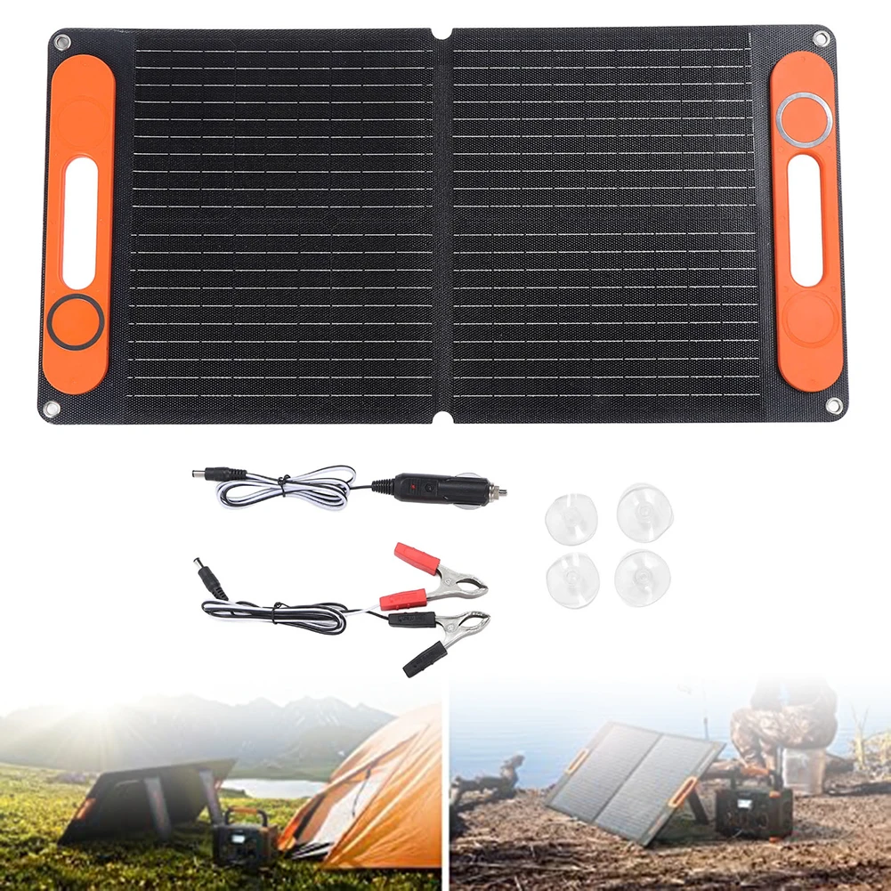 Portable 100W Solar Panel System With Advanced Monocrystalline Cells Perfect For Camping And Hiking Power Needs