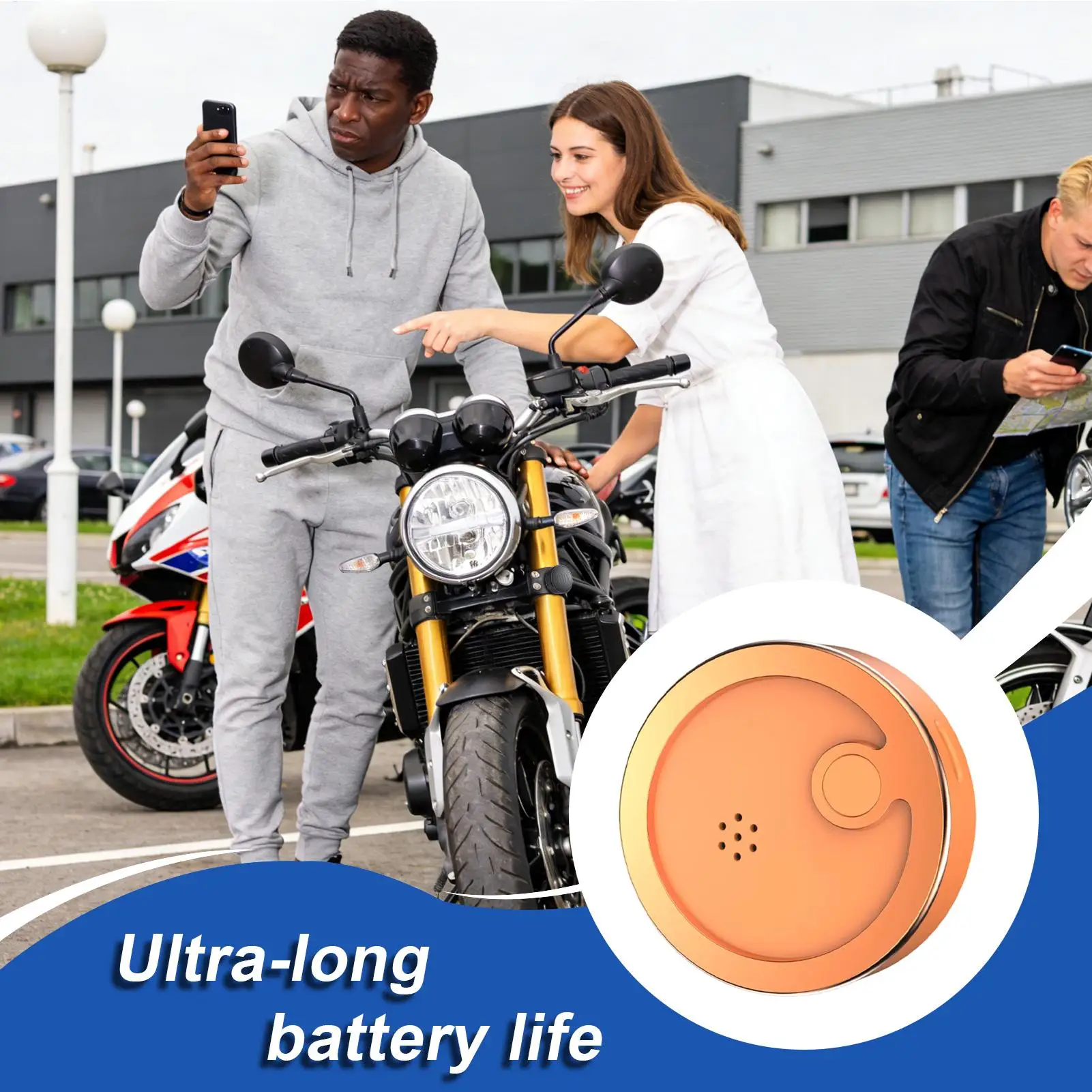 Automotive GPS Tracker Real-Time Anti-Theft Location Checker Magnetic 540mAh Compact Vehicle Tracker For Tractor SUV RV Long