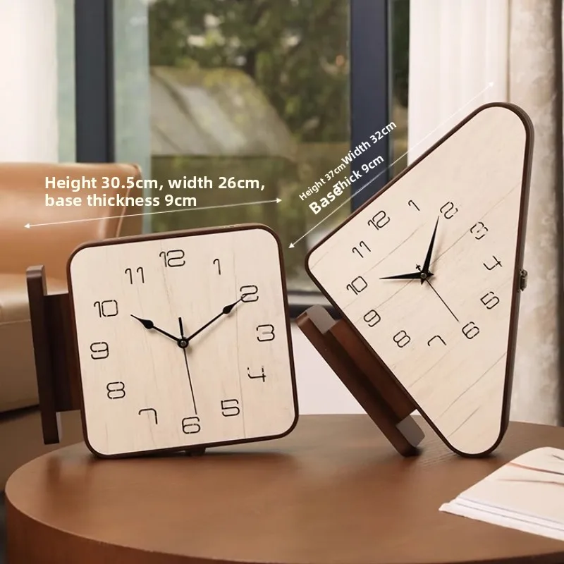 Modern Dual-Sided Corner Wall Clock, Minimalist Silent Non-Ticking Pendulum Timepiece, Decorative Clock for Living Room Home