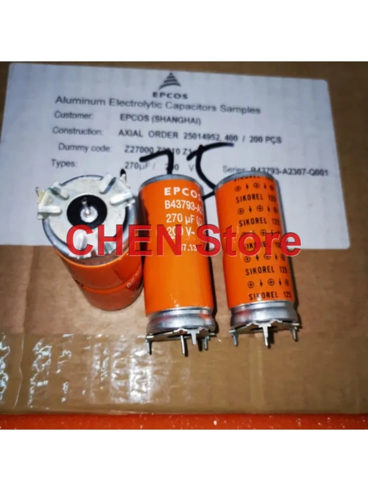 4PCS/lot original EPCOS B43793 270UF 200V 20X45MM SIKOREL 125 axial electrolytic capacitor B43793-A2307-Q1 free shipping