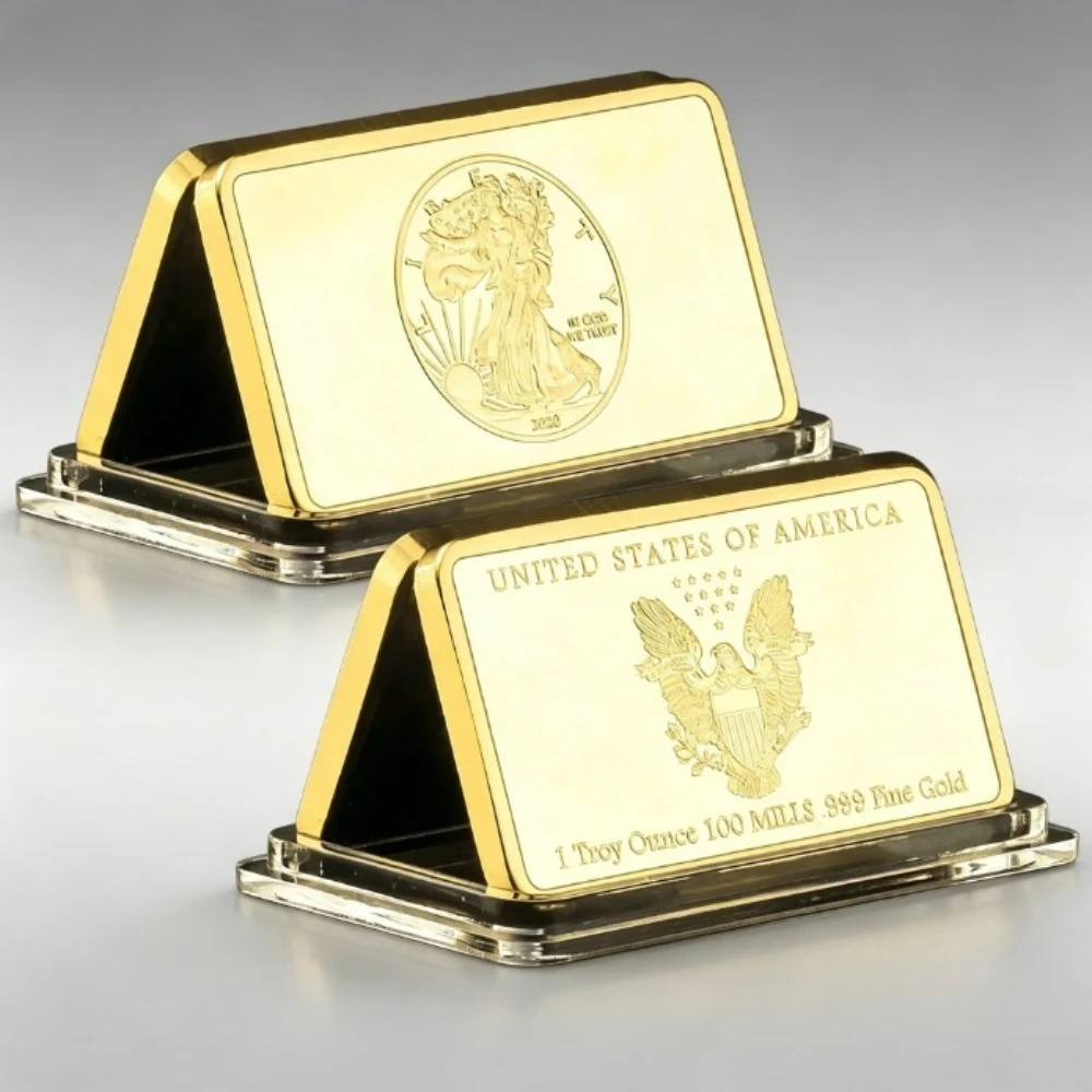 Pièces de collection plaquées or de la Statue de la Liberté des États-Unis d'Amérique, pièces commémoratives en or.