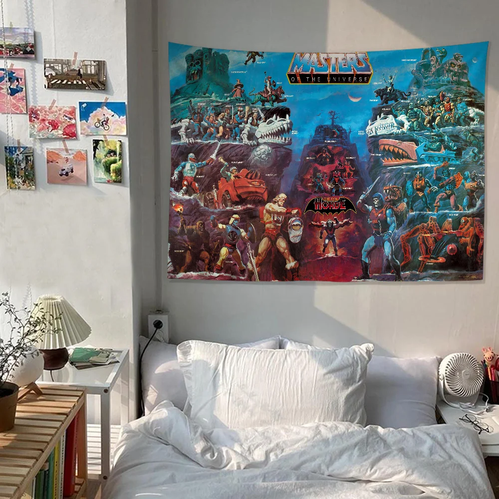 He Man Masters of The Universe Cartoon Tapestry Art Science Fiction Room Home Decor Art Home Decor