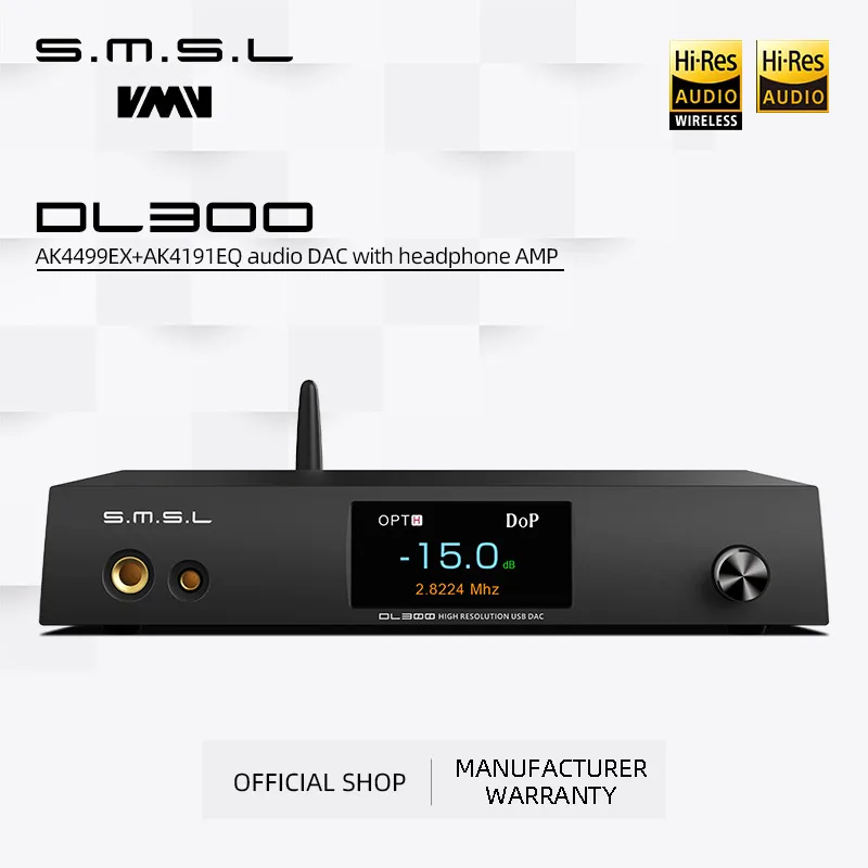 SMSL DL300 АУДИО ЦАП и усилитель для наушников AK4191 AK4499 MQA-CD Bluetooth APTX HD XU-316 DSD512 с пультом дистанционного управления