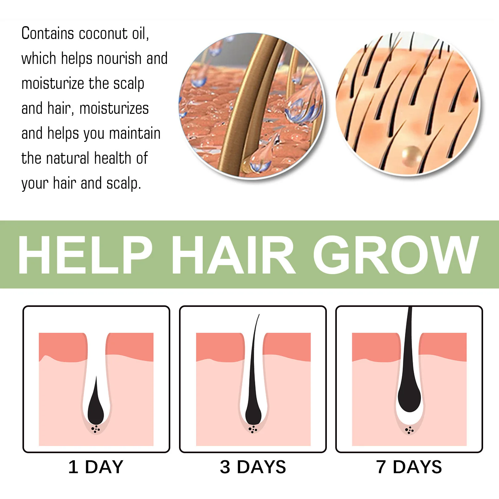 Herbal Hair Oil Rosemary Hair Regrowth Anti Dandruff Hair Loss Thicken Nourishing Scalp Treatment Serum Products Beauty Health