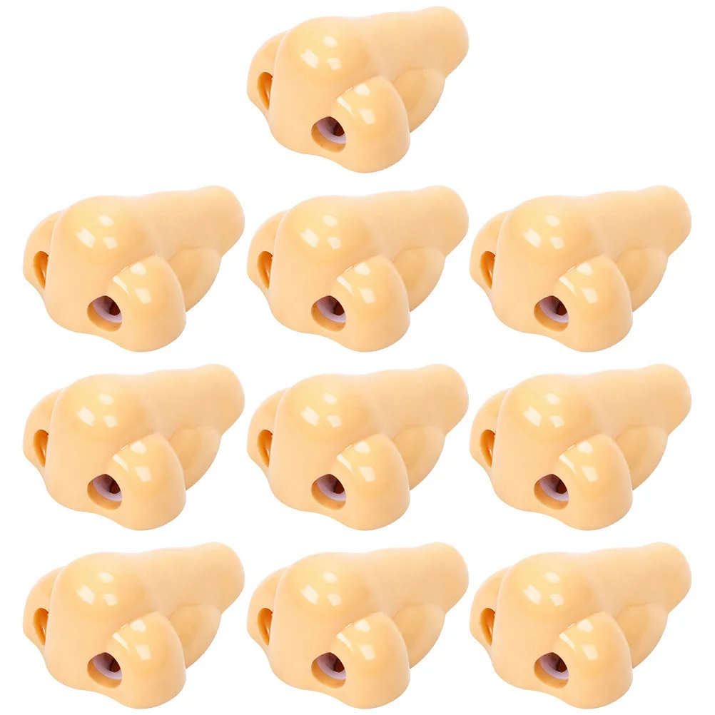 10 قطع من مبراة أقلام الرصاص على شكل أنف ومبراة يدوية بفتحة مزدوجة للأطفال ومستلزمات مكتبية للمدرسة الإبداعية والفصول الدراسية #1