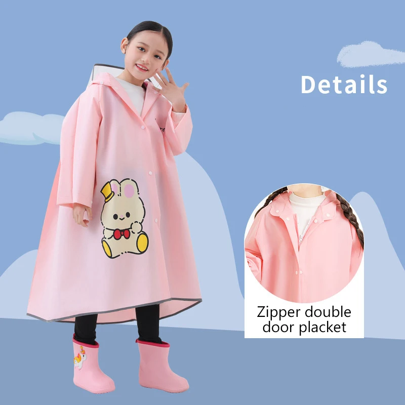 

Children's Raincoat Boys And Girls Boys And Girls Kindergarten Pupils With Schoolbags Thickened Special Poncho For School