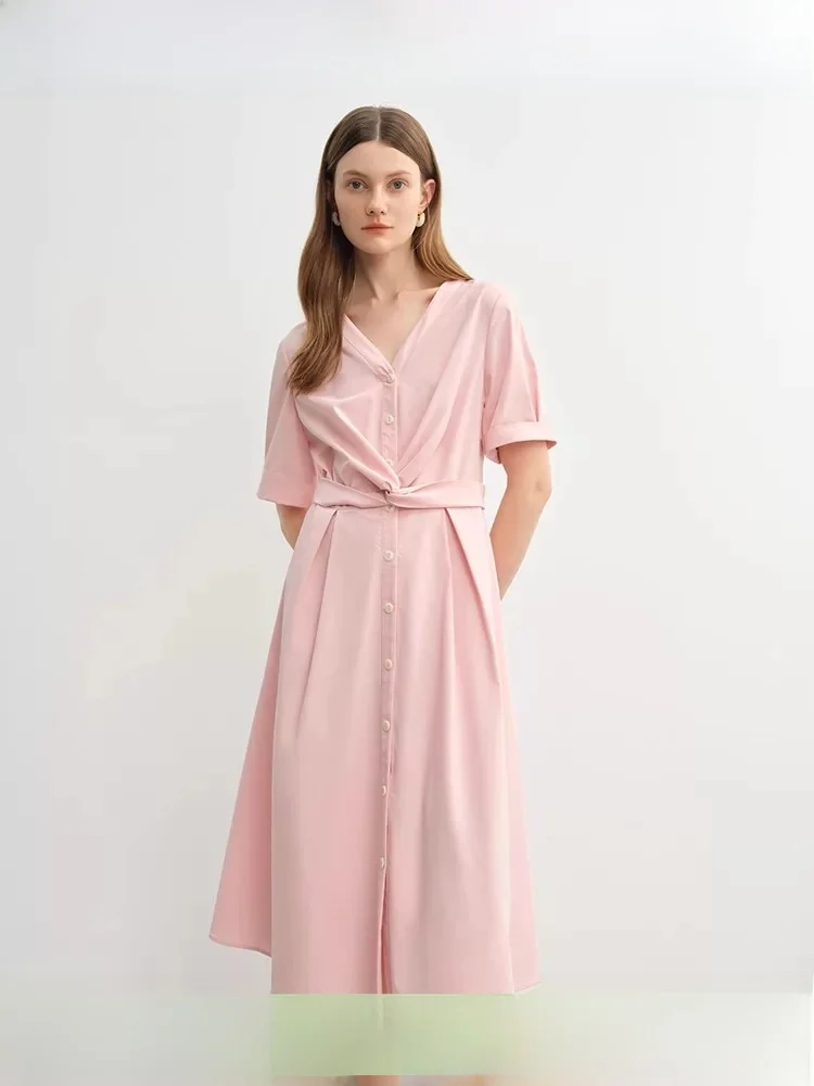 

Ele Large Size Women's Dr Knot Design Simple Ele Sle Casual Summer Dr Midi Skirt for plus Size Women