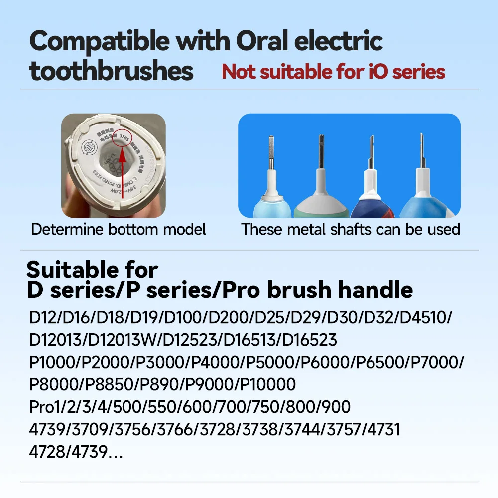 Compatible with Oral Electric Toothbrush Head P2/4000/3757/D12/3766 OLB Refill Sensitive Cross