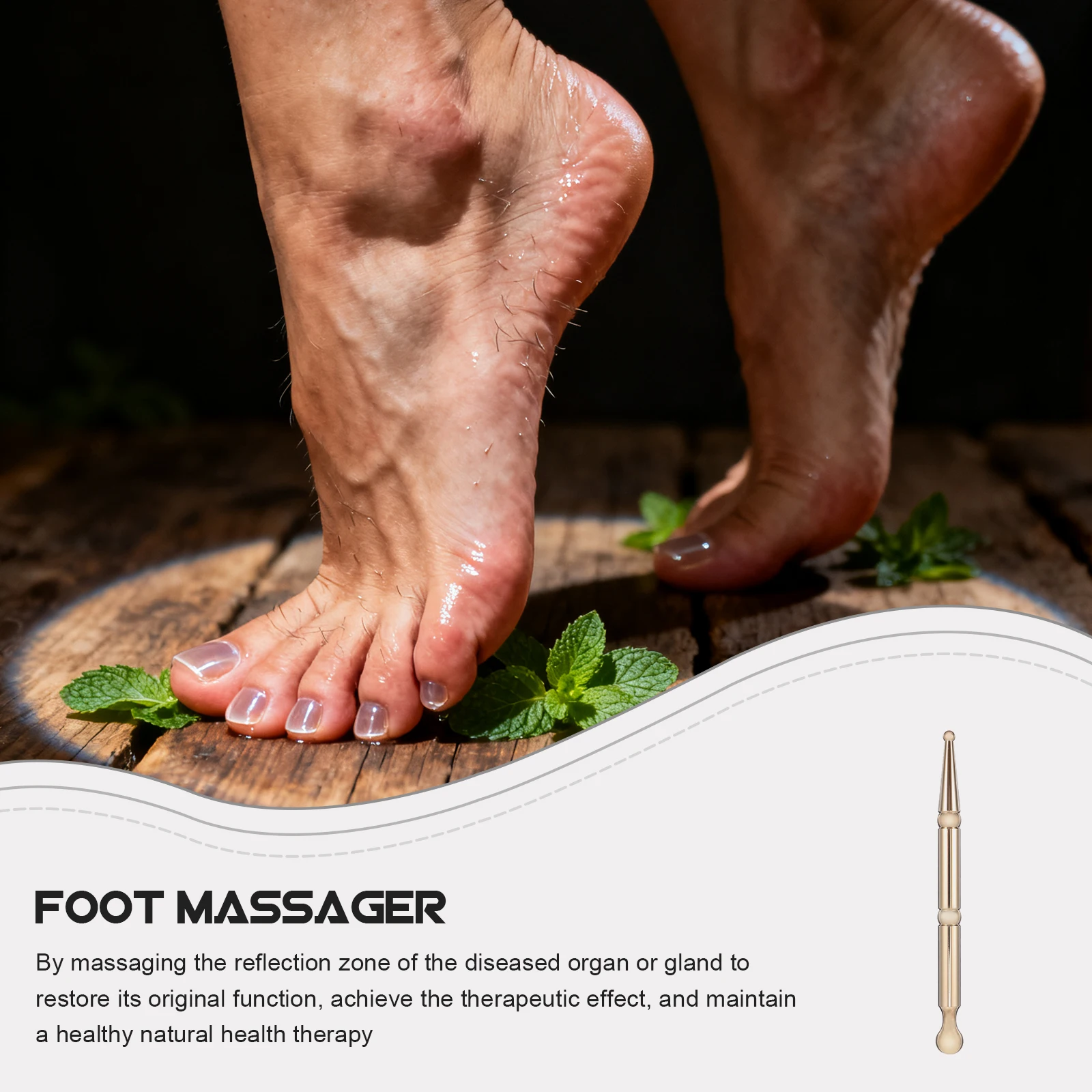 

Dual-Head Brass Acupressure Pen Deep Tissue Massage Tool For Body Face Pain Relief Trigger Point Therapy Acupuncture Point