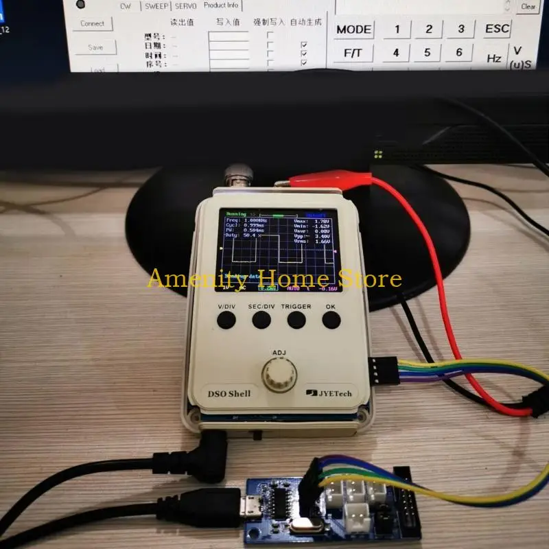 أطقم راسم الذبذبات الرقمية DSO150 المحدثة F26C عرض النطاق الترددي 0-200 كيلو هرتز ومعدل أخذ العينات 1 متر مع كابل مشبك BNC #4