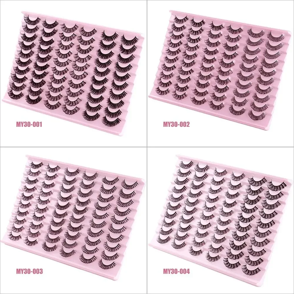 Damenmode, natürlich, lang, dünn, ausgestellt, kreuz und quer, künstliches Nerzhaar, Wimpernverlängerung, russische falsche Wimpern, glänzende Wimpern