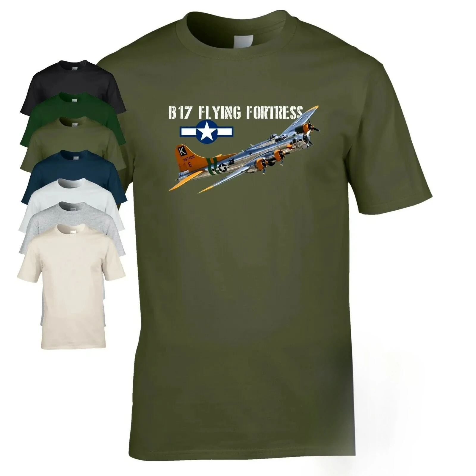 US Air Force B17 Flying Fortress Heavy Bomber Squadron T-Shirt. Premium Cotton Short Sleeve O-Neck Men's T Shirt New S-3XL