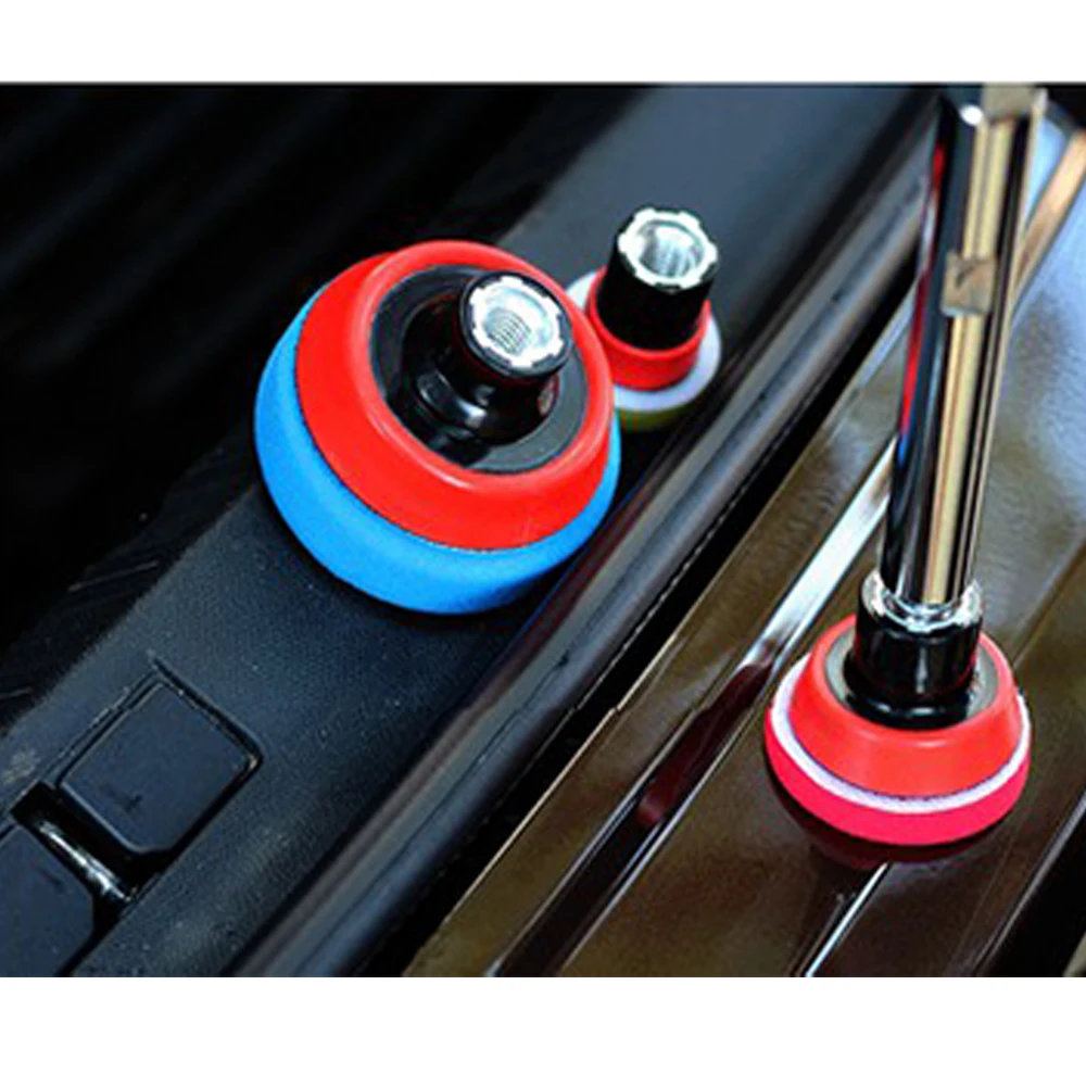 Vendita calda 12 e 14 pezzi 2 pollici tampone per lucidatura dei dettagli dell'auto set di spugne per lucidatura dei dettagli dell'auto mini lucidatrice