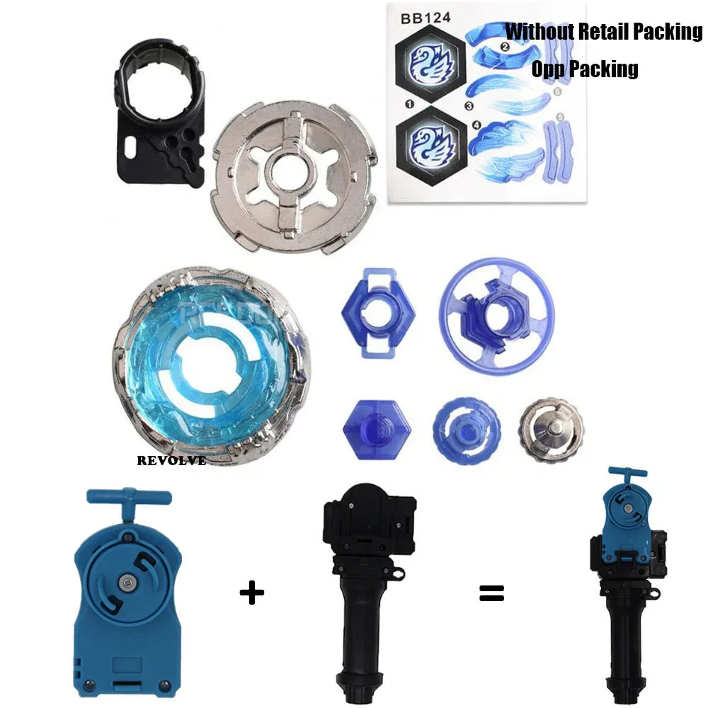 B-X TOUPIE BURST BEYBLADE toy set NEW BB119 4D Death Quetzalcoatl with grip + blue pull line
