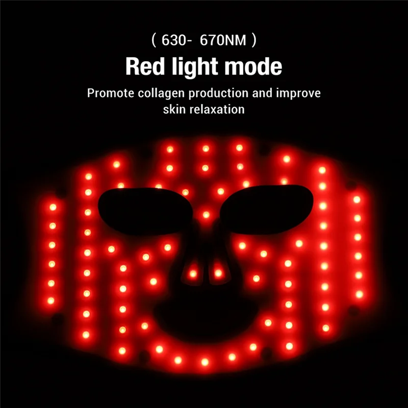 

LED Photon Beauty Mask Instrument IPL Rejuvenation Lightens Fine Lines Brighten Skin Tone Comfortable To The Touch