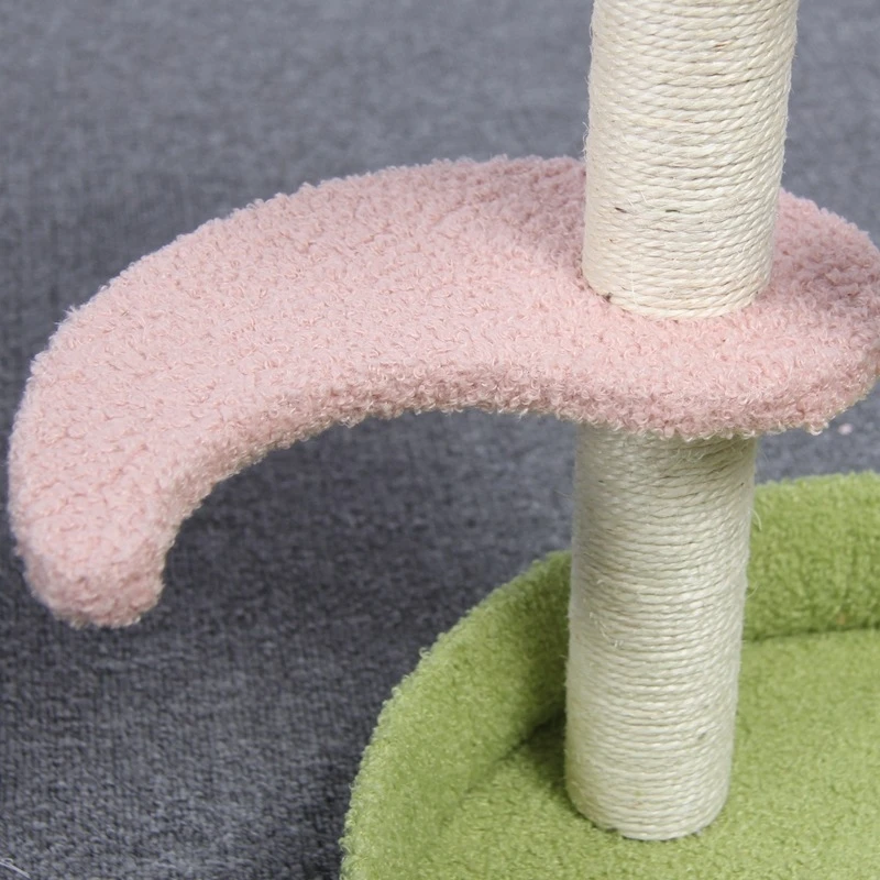 Sunflower Cat Tree Compact Space Saving Climbing Condo Sisal Scratch Post Perfect For Kittens And Cats Home Decor Gift Christmas