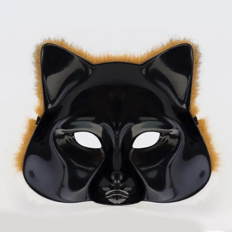 77 Die Tierfüchse Wolf Maske Halloween Party Cosplay -Kostüme Requisiten Plüschkatzen halbe Gesichtsmaske Masqueraden Maske für