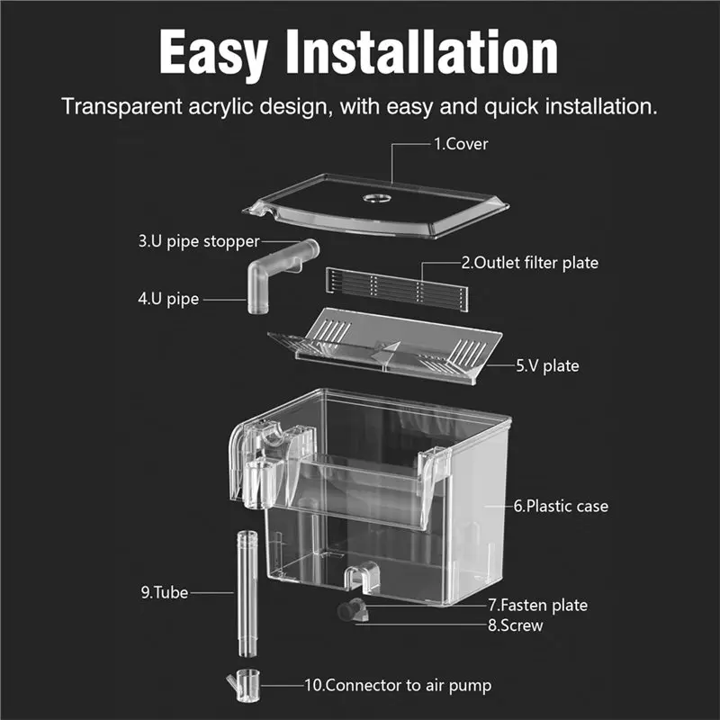 A25F-Baby Fish Breeding Box Clear Isolation Box Aquarium Hatchery Incubator External For Newborns Shrimp T4MC