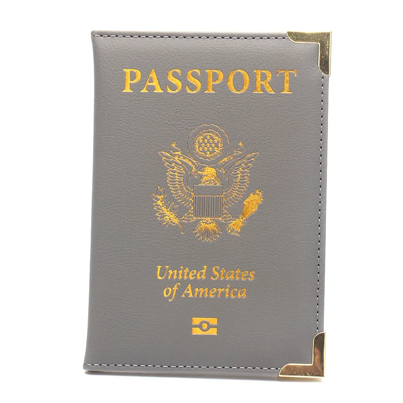 US Passport Cover Soft Leather Travel Document Passport Protection Card Cover Clip for Women Men,Couple Trip