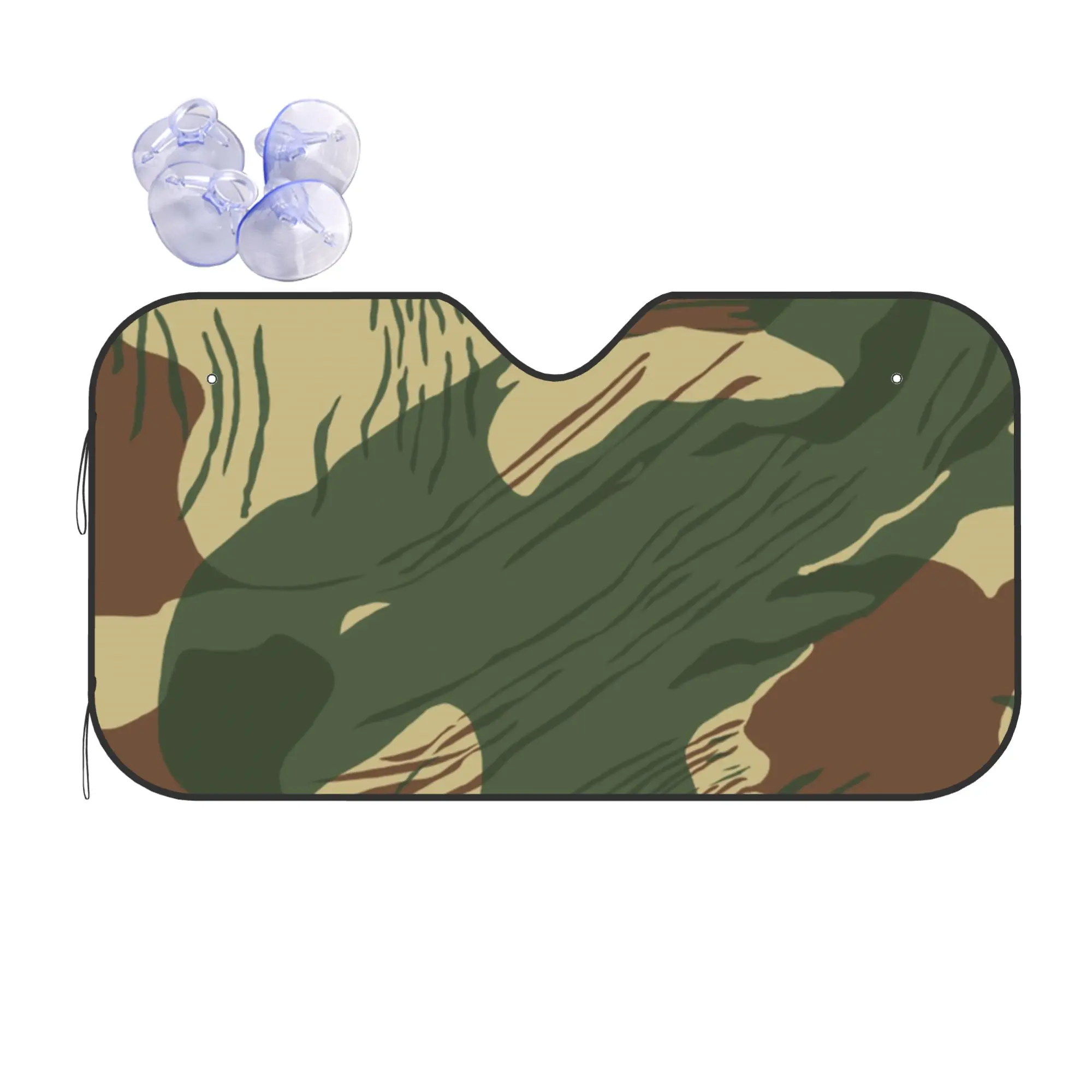 Rhodesian War Camouflage Car Front Window Sun Shade Heat Insulation Cover Portable UV Protection Covers Car Solar Protection