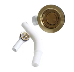 Talea Drain 114MM Steel Ball Bowl Gold Plated Drainage Kit With Overflow XK267C036