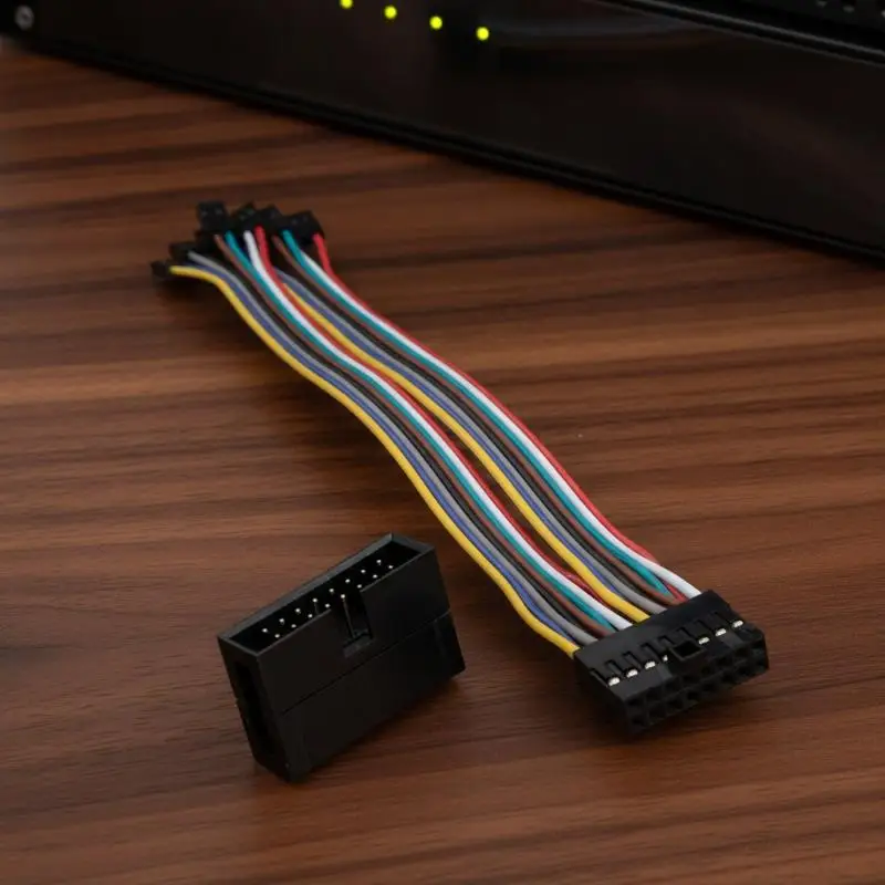 Front Panel Connector Adapter Cable Multi‑Functional Extension Cord for Server PC Case Switch Wiring