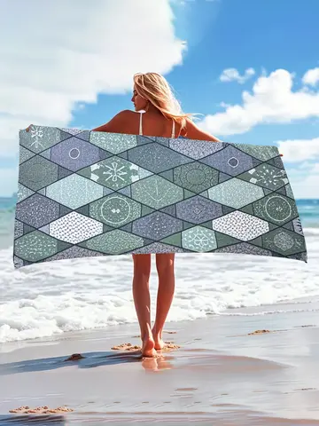 속건성 초흡수성 비치 타월, 부드러운 수영장 수영, 요가 목욕 타월