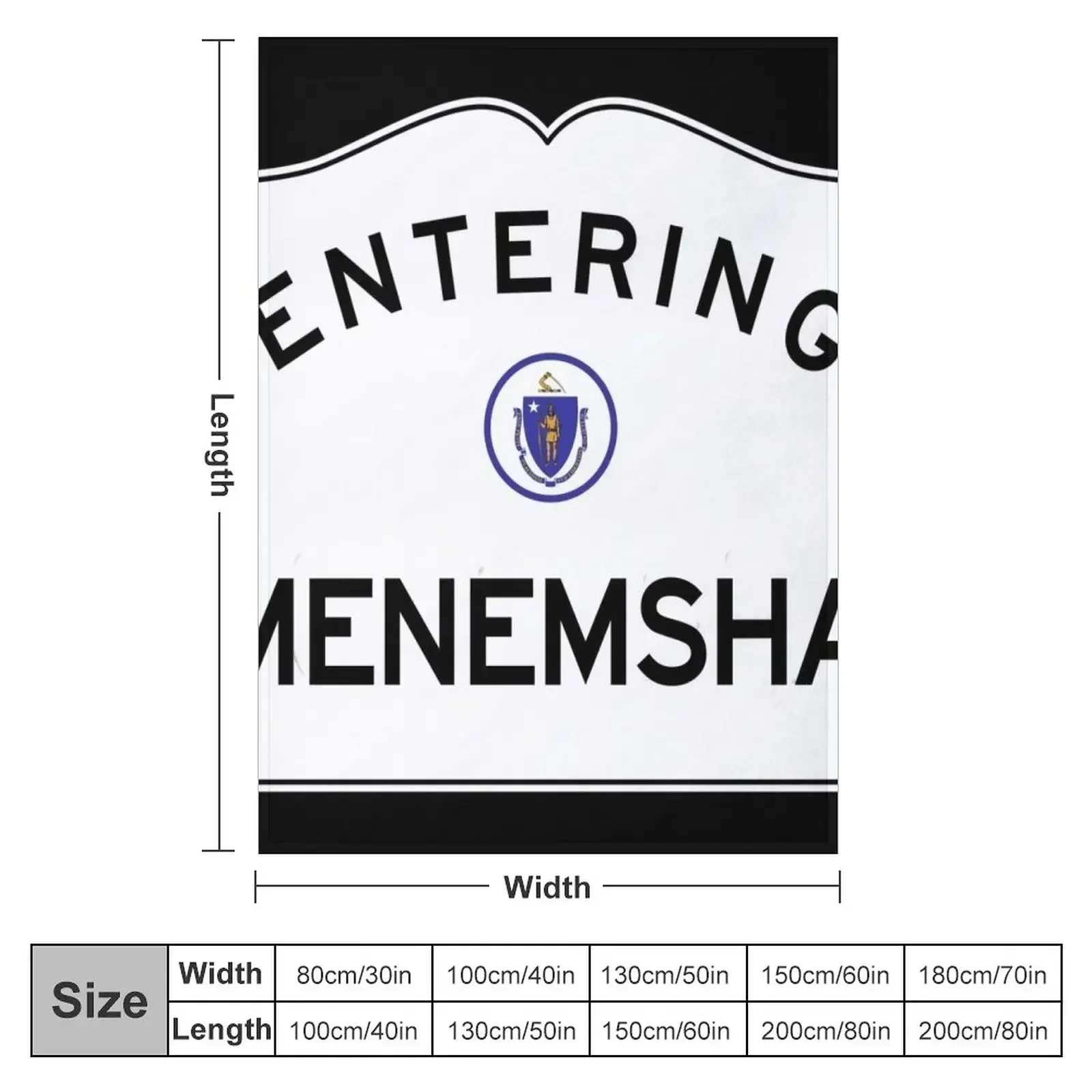 Entering Menemsha Massachusetts - Martha's Vineyard - Road Sign Throw Blanket christmas gifts Furrys Plaid Blankets