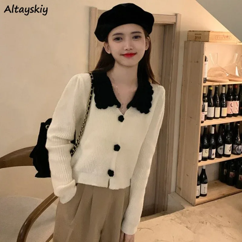 

Cardigan Women Solid Creativity Tender All-match Autumn Ins Leisure Designed Delicate Age-reducing Korean Style Elegant Stylish