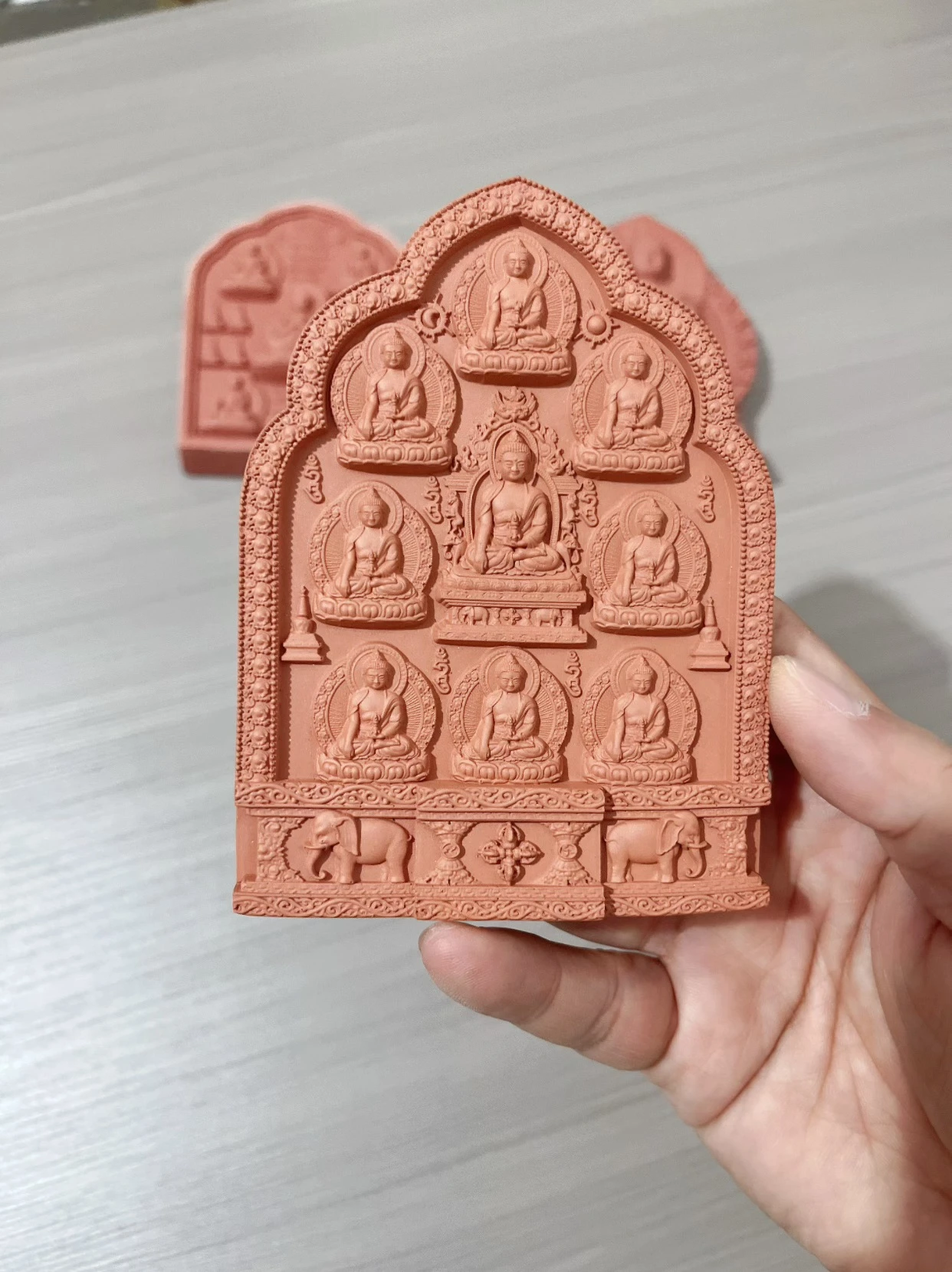Special offer Rare Exquisite clay buddha figure sat-chaya tsha-tsha Buddha statue Buddhist altar tibetan family monk worship