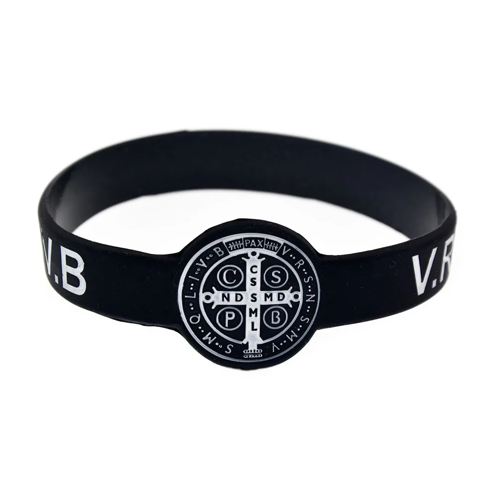 1 PC Adult Size Jesus Bracelet CSPB CSSML NDSMD Silicone Wristband Christian Religious Wristband for Men And Women Jewelry Gift
