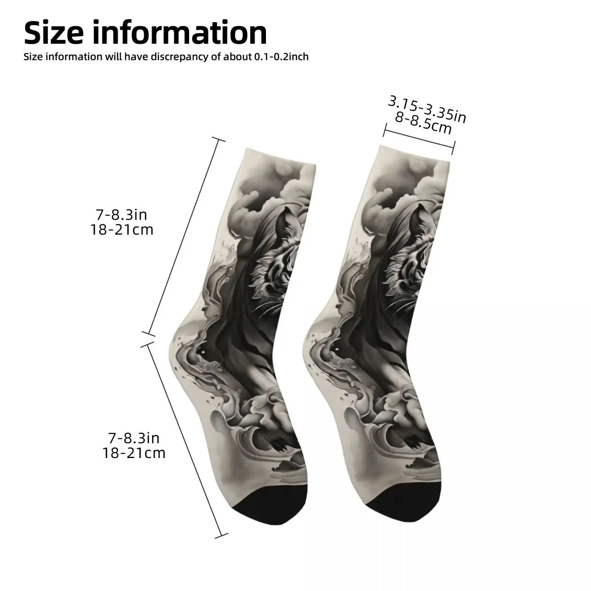 Calcetines geniales de animales, leones, tigres, gorilas, estampados bonitos a prueba de viento, adecuados para todas las estaciones, regalos de vestir para hombres y mujeres