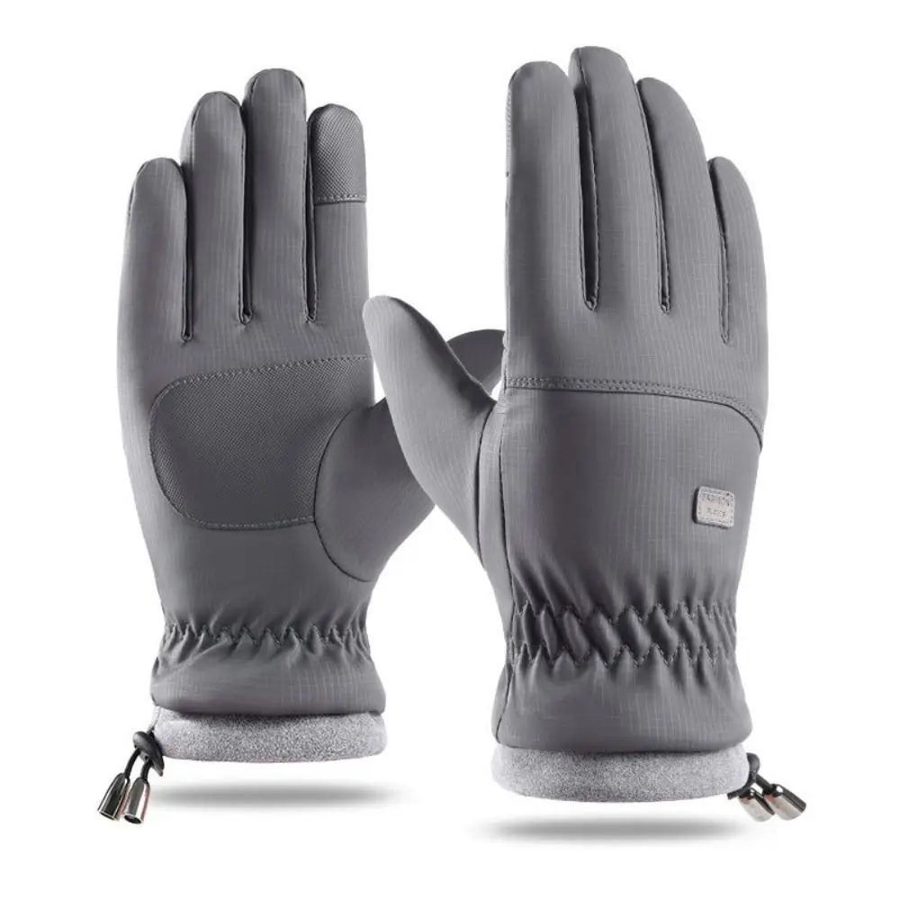 Durable Waterproof Ski Gloves Anti Slip Soft Fluff Winter Gloves Cold Proof Gloves