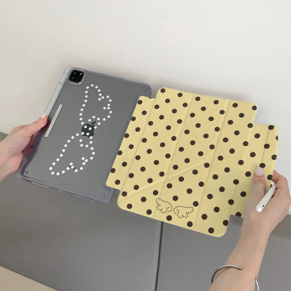 

Polka Dot Wing Yellow Tablet Case For iPad Pro 11 12.9 13 M2 M4 M3 M5 Shell 8.3 9.7 10.2 5/6/7/8/9/10/11th Air 2 3 4 5 6 7 Cover
