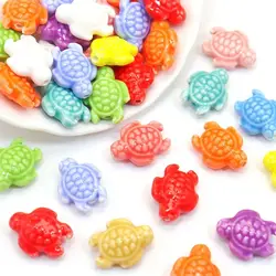10pcs Handmade Craft Sea Turtle Bead Fresh Color Fashion Ceramic Spacer Loose Beads 3D Bracelet Making Kit