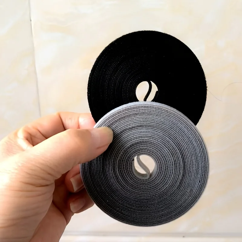 5m data cable storage tool, reusable Velcro cable organizer, computer cable tie, desktop cable routing, fixed strap