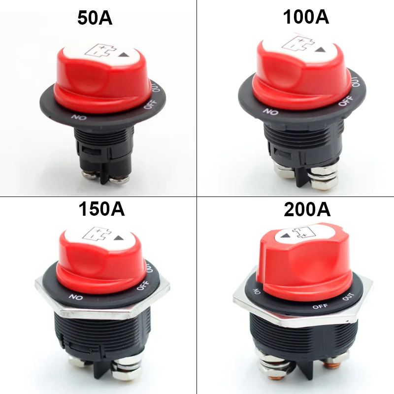 

50 100 200 300A Car Race Rally 12V Battery Disconnector Isolator Cut Off Switch Kit For RV Motorcycle Truck Boat